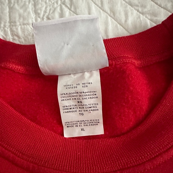 Champion East Stroudsburg University ESU Crewneck Sweatshirt Pullover Red XL - Picture 7 of 10